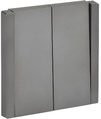 Выключатель проходной 2-кл. СП FORTE&PIANO 10А FP507 сталь IEK FP-V22-0-10-1-K46