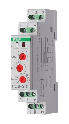 Реле времени PCU-510 2х8А 230В 2перекл. IP20 многофункц. монтаж на DIN-рейке F&F EA02.001.009