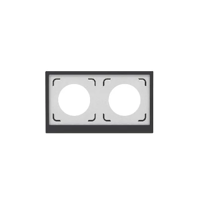 Рамка 2-м KANT IP44 черн. уголь DKC7012944
