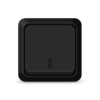 Переключатель проходной 1-кл. ОП Олимп 10А IP20 черн. Universal 2210