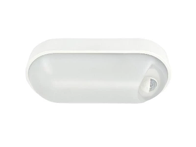 Светильник светодиодный WP 15 C 12W OP 840 W10L22 WH MDM 220х106х60мм 12Вт 4000К IP54 ЖКХ овал. пылевлагозащ. с датчиком движ. бел. Русский Свет 15071524500