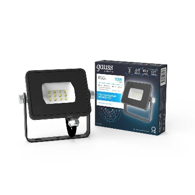 Прожектор светодиодный Qplus 10Вт 6500К IP65 850лм 200-240В ДО сер. GAUSS 690511310