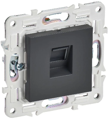 Розетка компьютерная RJ45 кат.6 SKANDY SK-K02T титан IEK SK-K10-2-K48