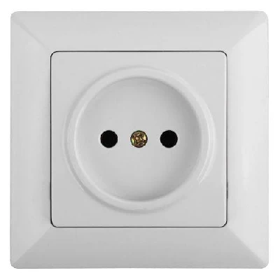Розетка 1-м СП Solo 4-201-01 2P 16А 250В IP20 без заземл. бел. Intro Б0053641