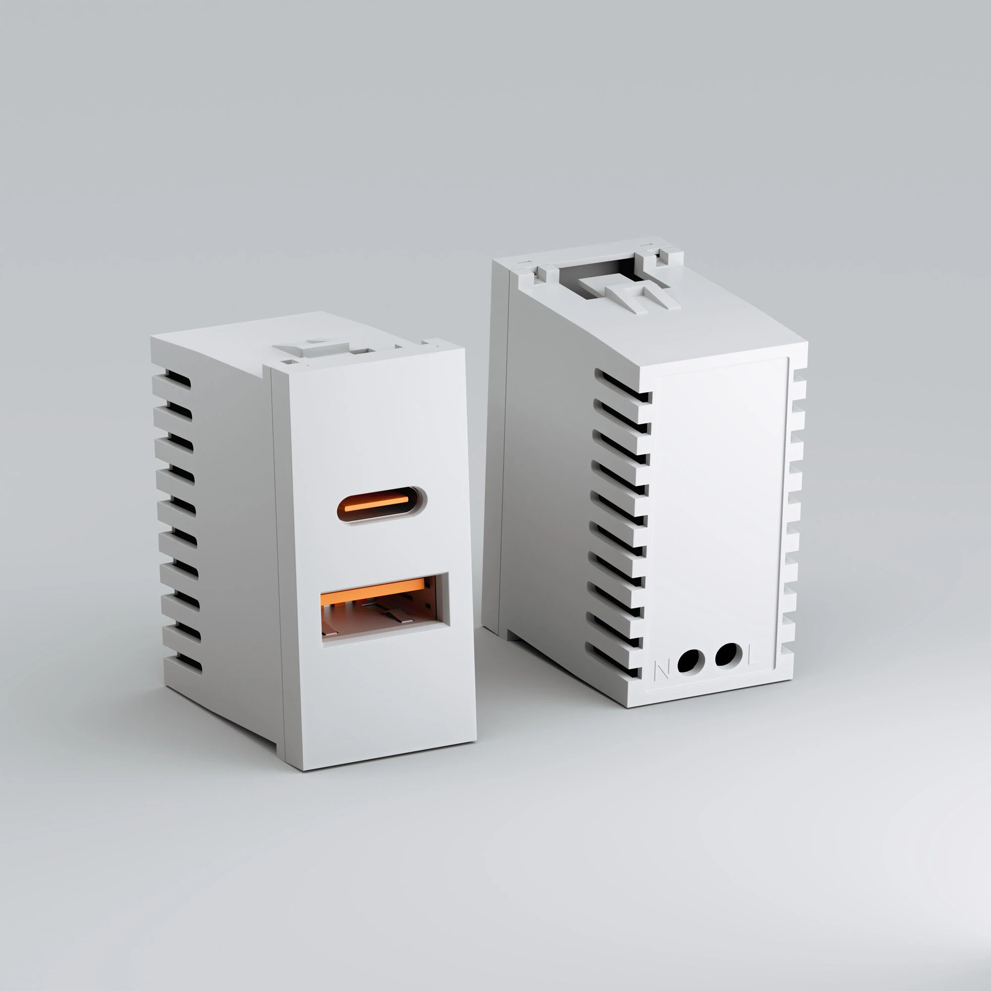 Модульная розетка USB тип A+C W1272701 2