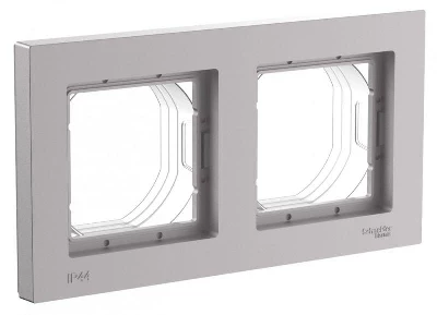 Рамка 2-м AtlasDesign Aqua IP44 алюм. SE ATN440302