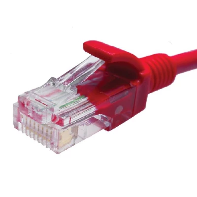 Патч-корд UTP 5e 4х2 26AWG (7х0.16мм) Cu LSZH 2м красн. SUPRLAN 10-0153
