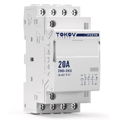 Контактор модульный 36мм 20А 230В АС 2НО 2НЗ PRIZMA TOKOV ELECTRIC TKE-PZ-MC-2-20-230-22