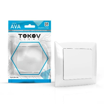 Выключатель 1-кл. СП AVA 10А IP20 в сборе бел. TOKOV ELECTRIC TKL-AV-V1F-C01