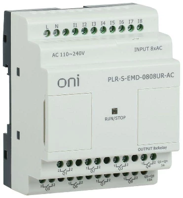 Реле логическое PLR-S. Расширение 8DI/8DO (R) 220В AC ONI PLR-S-EMD-0808UR-AC