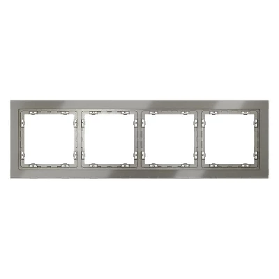 Рамка 4-м S70 стеклян. шелк Voltum VLS110404
