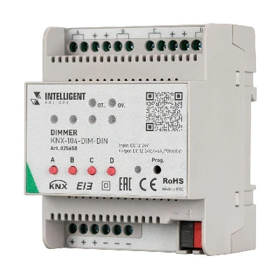 Диммер KNX-104-DIM-DIN (12-24В 4х4А) INTELLIGENT ARLIGHT 025658