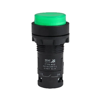 Кнопка с фиксацией с подсветкой OptiSignal Compact D22 С7-PHL-M301 зел. 1НЗ 230В AC XB7NJ03M2 КЭАЗ 362115