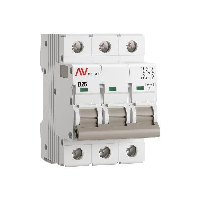Выключатель автоматический модульный 3п D 25А 6кА AV-6 AVERES EKF mcb6-3-25D-av