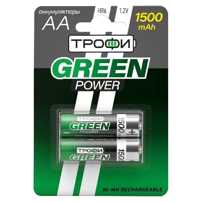 Аккумулятор AA/HR6 1500мА.ч HR6-2BL (блист.2шт) Трофи Б0019500