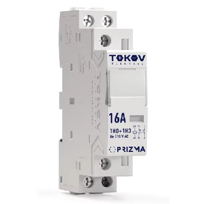 Контактор модульный 18мм 16А 230В АС 1НО 1НЗ PRIZMA TOKOV ELECTRIC TKE-PZ-MC-1-16-230-11
