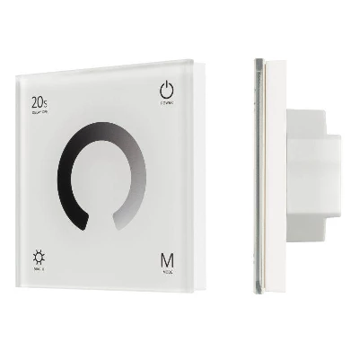 Панель SMART-P4-DIM-G-IN White (12-24В 4х3А Sens 2.4G) (IP20 пластик) Arlight 034774