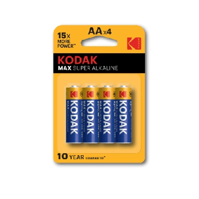 Элемент питания алкалиновый AA/LR6 1.5В MAX SUPER Alkaline (блист.4шт) 30952867-RU1 KODAK Б0005120