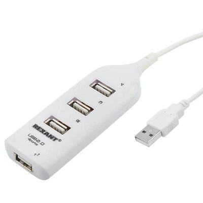 Разветвитель USB 2.0 на 4 порта бел. Rexant 18-4105-1