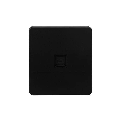 Розетка компьютерная СП ROUND MIELE RJ45 кат.6 оникс Kranz KR-78-0724-3