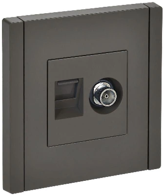 Розетка 2-м TV+RJ45 кат.6 FORTE&PIANO FP337 сер. IEK FP-AK20-2-K03