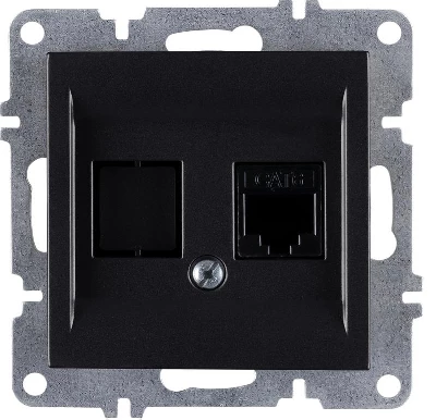 Розетка компьютерная LAVIN/KAREN RJ45 кат.6 механизм черн. ARVIA 50 07 2000 247