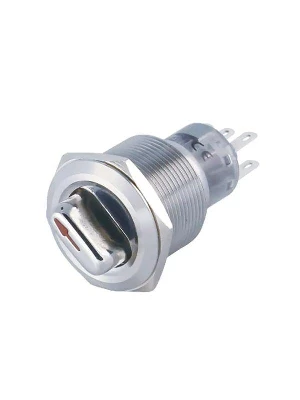 Переключатель GQ22-L-11X/23/S IP40 1НО+1НЗ на 2 положения без фиксации I-II d22мм метал. Электротехник ET259209