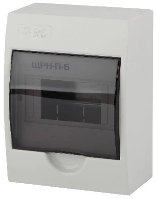 Бокс ЩРН-П-6 мод. навесной пластик IP41 SIMPLE NO-box_simple-plastic_6_surface ЭРА Б0041522