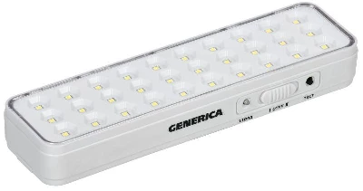 Светильник светодиодный аккумуляторный ДБА 1030 непостоян. действия 30LED 5ч 3Вт GENERICA LDBA0-1030-5-01-K01-G
