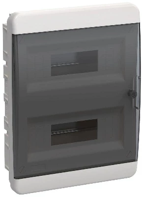 Корпус ЩРВ-П-24 TEKFOR IP41 черн. прозр. дверь пластик. IEK TF5-KP12-V-24-41-K01-K03