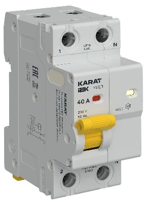 Устройство защиты от дугового пробоя (УЗДП) 1P+N 40А KARAT IEK KA-DP10-1-040