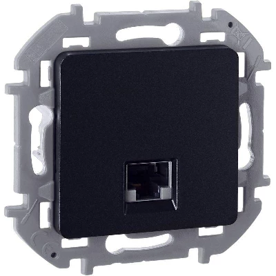 Розетка компьютерная Inspiria RJ45 кат.5E UTP антрацит IEK 673828