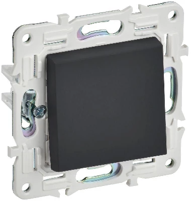 Выключатель 1-кл. SKANDY 10А SK-V01G графит IEK SK-V10-0-10-K53