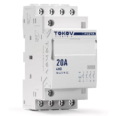 Контактор модульный 36мм 20А 230В АС 4НО PRIZMA TOKOV ELECTRIC TKE-PZ-MC-2-20-230-40