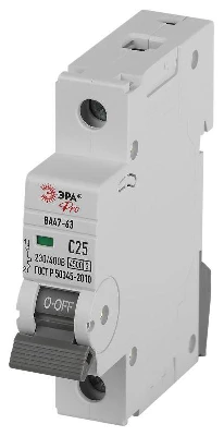 Выключатель автоматический 1п C 25А 4.5кА ВА47-63 PRO ЭРА Б0059409