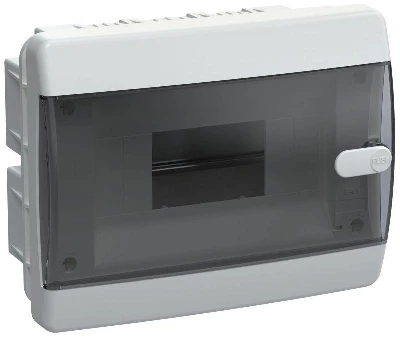 Корпус ЩРВ-П-8 UNION Compact IP41 черн. прозр. дверь пластик. IEK UIC-KP12-V-08-41-K01