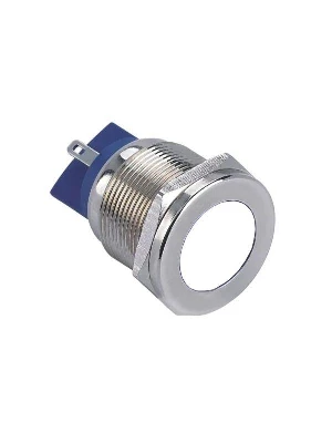 Лампа индикаторная GQ22T-D/L/W/24V/S светодиодная матрица d22мм 24В AC/DC IP67 метал. бел. Электротехник ET020087
