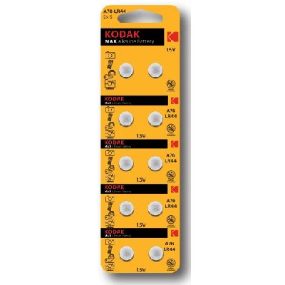 Элемент питания алкалиновый "таблетка" LR44/LR1154/AG13/G13 MAX Button Cell (блист.10шт) 30413139-RU1 KODAK Б0044718