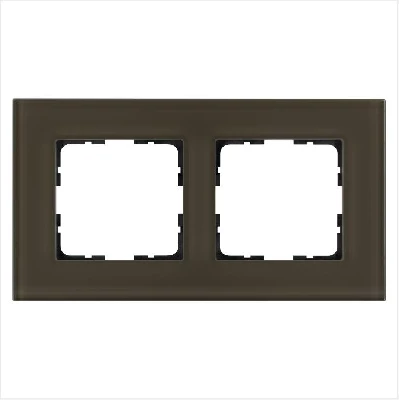 Рамка 2-м G-Glass стекло каперсовый Jasmart G1002GT