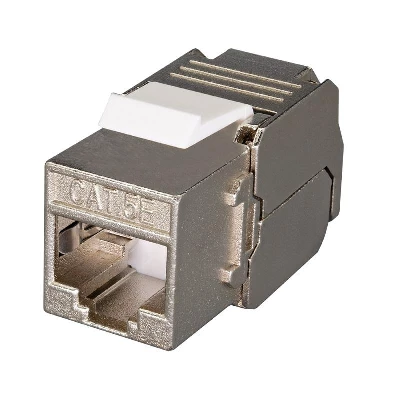 Модуль розеточный Keystone Jack 8P8C RJ-45 FTP кат.5E заделка без инструмента 180град. (DIY) SUPRLAN 10-0328-1