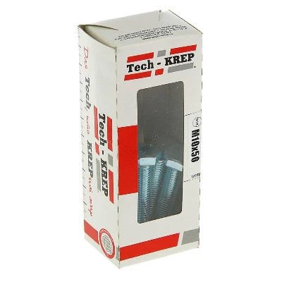 Болт с шестигранной головкой М10х50 DIN 933 оцинк. (уп.10шт) Tech-Krep/Zitar 105217
