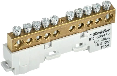 Шина L "фаза" неизол. на универс. держ. 8х12-10-Ср TEKFOR IEK TF-NN20-10-DL-K03