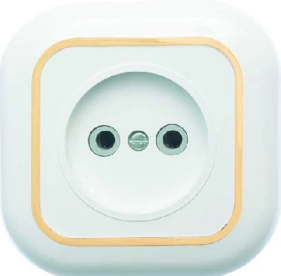 Розетка 1-м СП Валентина РС10-153 10А IP20 бел./зол. Кунцево 7652