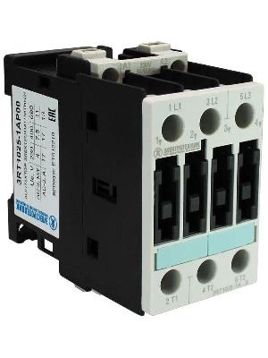 Контактор электромагнитный 3RT1025-1AP00 3п 17A кат. 230В AC 50Гц IP20 AC-3 7.5кВт 400В типоразмер S0 винтов. клеммы Электротехник ET012219