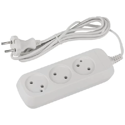 Удлинитель 3х1.5м без заземл. 6А IP20 GREEN LINE UDL-6-315 ШВВП 2х0.75 Эра Б0065043