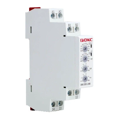 Реле контроля тока тип DRC 0.8-8А конфигурация контакта 1CO 24-240 AC/DC DKC DRC-C8-1-240