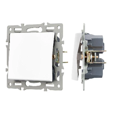 Механизм выключателя одноклавишный перекрестный SWT-MKX1-PL-WH (250В 16А) Arlight 043718