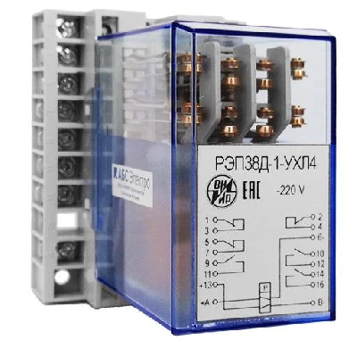 Реле промежуточное РЭП-38Д-1 220В пост. 3/3 зад. прис. ВНИИР A8120-77972069
