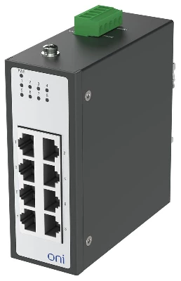 Коммутатор промышленный неуправляемый ISU-430 Ethernet 8 портов 10/100BaseT разъем RJ45 24В AC/12/24/48В DC с резервированием ONI ISU-430-8FE0000000000