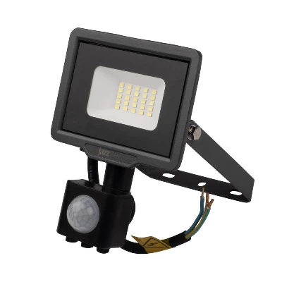 Прожектор светодиодный PFL-C3 SENSOR 20Вт 6500К IP65 ДО закален. прозр. стекло датчик движения инфракрасный JazzWay 5026926A